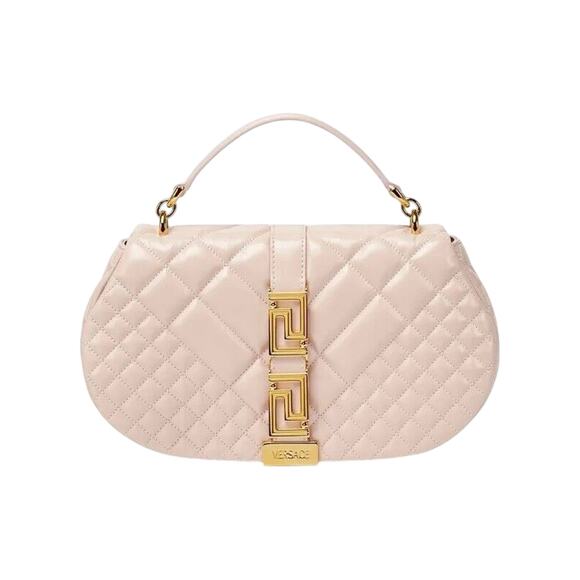 Versace Goddess Quilted Light Pink Medium Top Handle Crossbody Bag NWT $2,995 - Picture 1 of 16